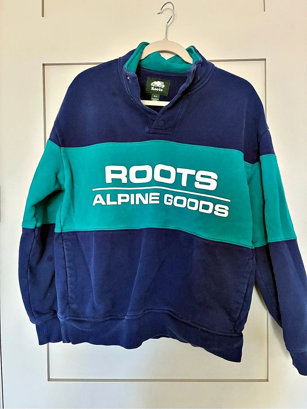 Roots Alpine Goods Half Zip Pullover Color Block Size Small